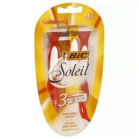 BIC Soleil 3 Blade Sensitive Skin Shavers, 4 Each