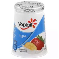 Yoplait Light Fat Free Yogurt, Strawberries 'N Bananas, 6 Ounce