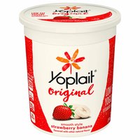 Yoplait Original Low Fat Yogurt, Strawberry Banana, Smooth Style, 32 Ounce