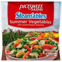 Pictsweet Farms Steam'ables Summer Vegetables with Cracked Pepper Seasoning, 10 Ounce