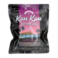 Kau Kau Beef Jerky Chips Spicy, 3 Ounce