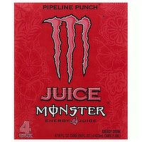 Monster Energy Drink, Pipeline Punch, Cans (Pack of 4), 64 Ounce