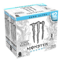 Monster Energy Zero Ultra, Sugar Free Energy Drink (6-pack), 72 Ounce