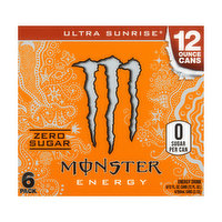 Monster Energy Ultra Sunrise Zero Sugar Energy Drink (6-pack), 72 Ounce