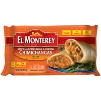 El Monterey Xx Large Spicy Red Hot Bean & Cheese Chimichanga 8 Oz Bag