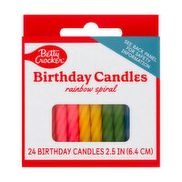 Betty Crocker Rainbow Spiral Birthday Candles, 24 Each