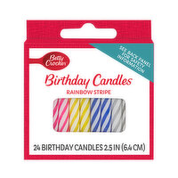 Betty Crocker Rainbow Stripe Candles, 24 Each