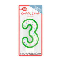 Betty Crocker Numeral 3 Birthday Candle, 1 Each