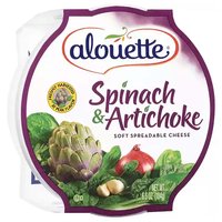 Alouette Spread, Spinach & Artichoke Soft Cheese, 6.5 Ounce