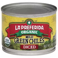 La Preferida Organic Diced Green Chiles, Mild, 4 Ounce