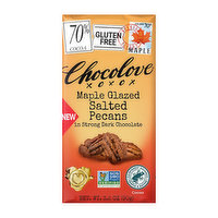 Chocolove Dark Chocolate Maple Glazed Salted Pecans, 3.2 Ounce