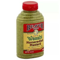 Beaver Mustard, Horseradish, Wasabi Extra Hot, 12.5 Ounce