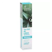 Desert Essence Toothpaste, Tea Tree Oil & Neem, Wintergreen, 6.25 Ounce