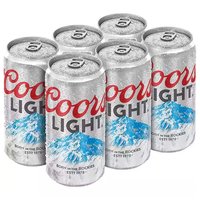 Coors Light Beer, Cans (Pack of 6), 72 Ounce