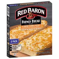 Red Baron French Bread Singles, Five Cheese & Garlic Pizza, 8.8 Ounce