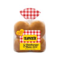 Love's Hamburger Buns 8-pack, 15 Ounce