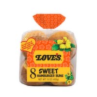 Love's Sweet Hawaiian Hamburger Buns 8-pack, 15 Ounce