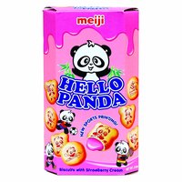 Meiji Hello Panda Filled Cookies, Strawberry Creme, 2.1 Ounce