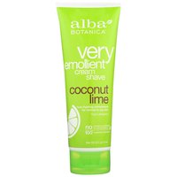 Alba Botanica Very Emollient Cream Shave Coconut Lime, 8 Ounce