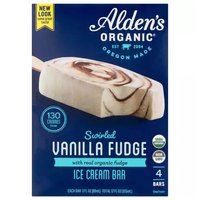 Alden's Organic Ice Cream Bars, Vanilla Fudge, 12 Ounce