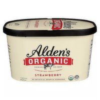 Alden's Organic Ice Cream, Strawberry, 48 Ounce
