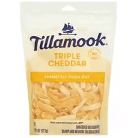 Tillamook Farmstyle Thick Cut Triple Cheddar Cheese, 8 Ounce