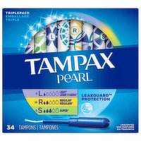 Tampax Pearl Multi Pk Unscntd, 34 Each