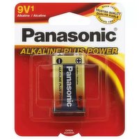 Panasonic Alkaline Plus Power Battery, 9V, 1 Each