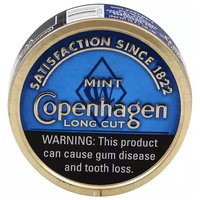 Copenhagen Long Cut Tobacco, Mint, Smokeless, 1 Each