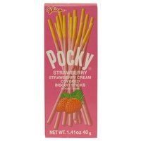 Glico Pocky Cream Covered Biscuit Sticks, Strawberry, 1.41 Ounce