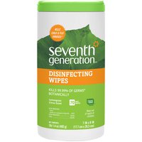 Seventh Generation Disinfecting Wipes, 70 Each