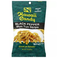 Hawaii Candy Black Pepper Wun Tun Strips, 3 Oz, 3 Ounce