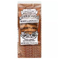 Cook Kwees Maui Kona Coffee Macadamia Nut Cookies, 6 Ounce