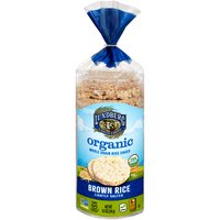 Lundberg Family Farms Organic Brown Rice Cakes, Lightly Salted, 8.5 Ounce