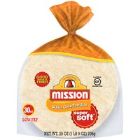 Mission White Corn Tortillas, Super Soft, 25 Ounce