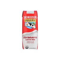 Horizon Organic Milk, Lowfat Strawberry, 8 Ounce