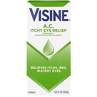 Visine Eye Drops, A.C. Astringent/Redness Reliever, 0.5 Ounce