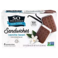 So Delicious Dairy Free Frozen Mini Bars, Vanilla, 18.4 Ounce