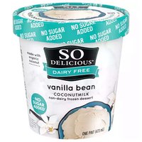 So Delicious Coconutmilk Ice Cream, No Sugar Added, Vanilla Bean , 16 Pint