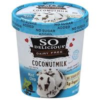 So Delicious Dairy Free Coconut Milk, No Sugar Added, Mint Chip, 1 Pint