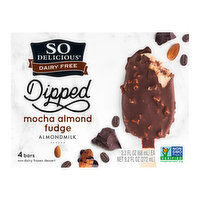 So Delicious Dairy Free Dipped Mocha Almond Fudge Almond Milk Frozen Bar, 9.2 Ounce