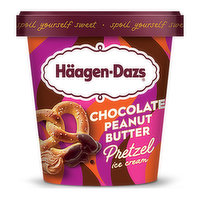 Haagen-Dazs Chocolate Peanut Butter Pretzel Ice Cream, 14 Ounce