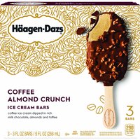 Haagen-Dazs Bars, Coffee Almond Crunch, 3 Each
