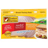 Foster Farms Turkey & Chicken Breast, Variety Pack, 9 Ounce