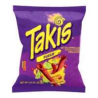 Takis Fuego Rolls Hot Chili Pepper & Lime Flavored Spicy Tortilla Chips, 3.25 Ounce