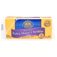 Crystal Farms Cheddar Cheese, Extra Sharp, 8 Ounce