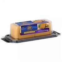 Crystal Farms Cracker Cuts Wisconsin Cheese Slices, Extra Sharp Cheddar, 10 Ounce