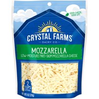 Crystal Farms Shredded Mozzarella Cheese, 8 Ounce