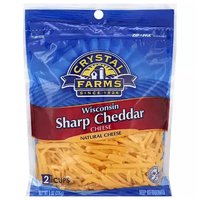 Crystal Farms Shredded Wisconsin Sharp Cheddar Cheese, 8 Ounce