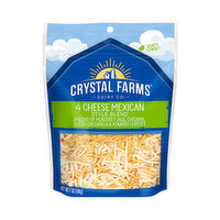 Crystal Farms Shredded Mexican 4 Cheese Mix, 7 Ounce